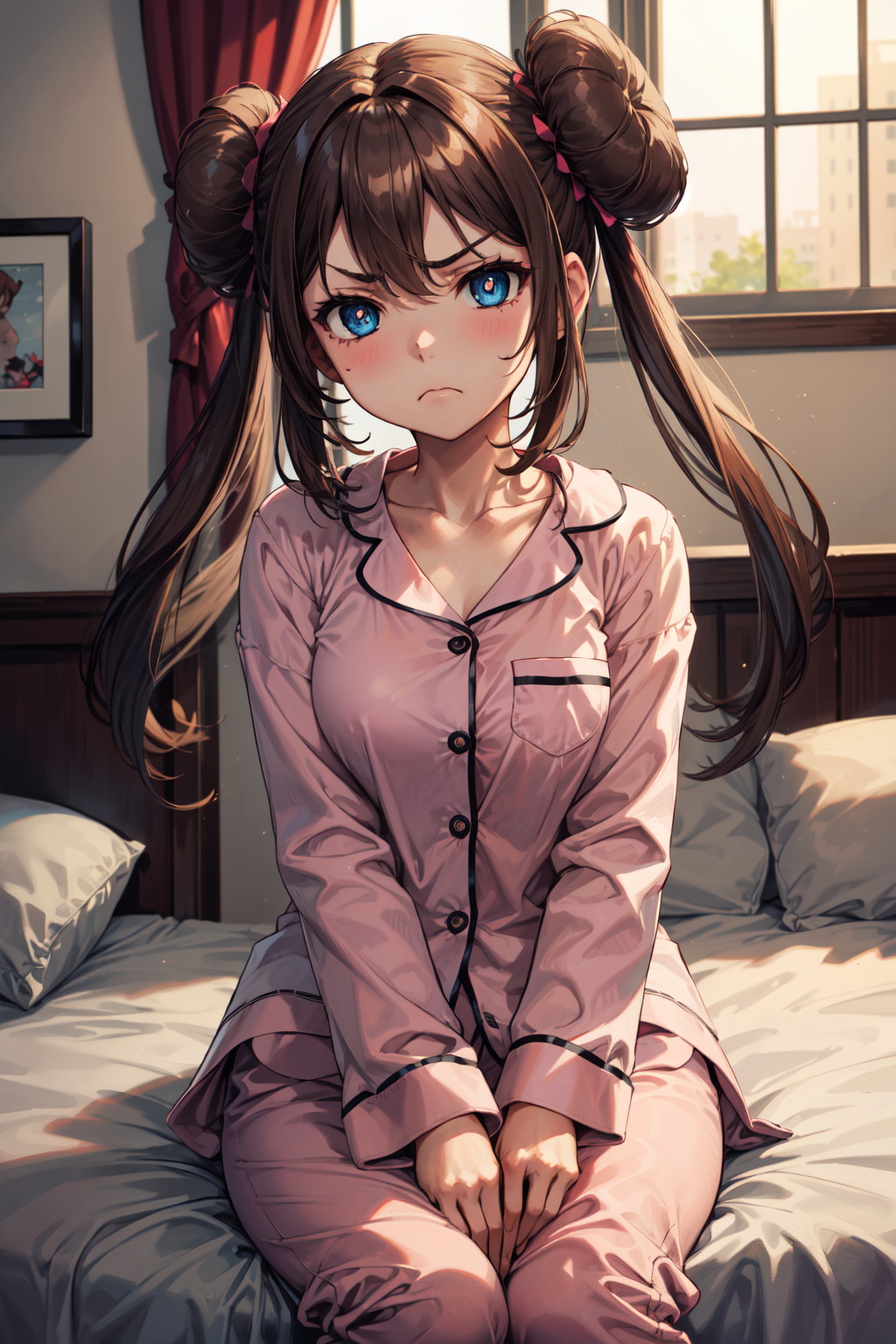 00583-3775560164-masterpiece,best quality,1girl,ro1,hair bun,blue eyes,twintails,pink pajamas,bedroom,sleepy,light frown,_lora_rosa_(pokemon)_v10.png
